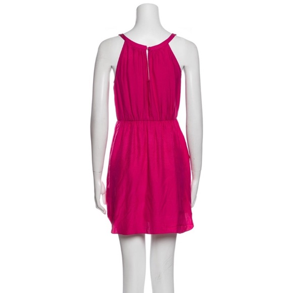 REBECCA TAYLOR Fushia Pink Silk Ruffle Mini Dress - Picture 5 of 12